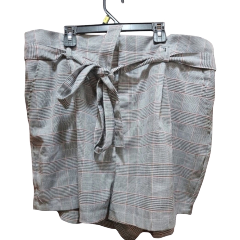 Forever 21 Skort Women's Size 3X Plaid Gray Red